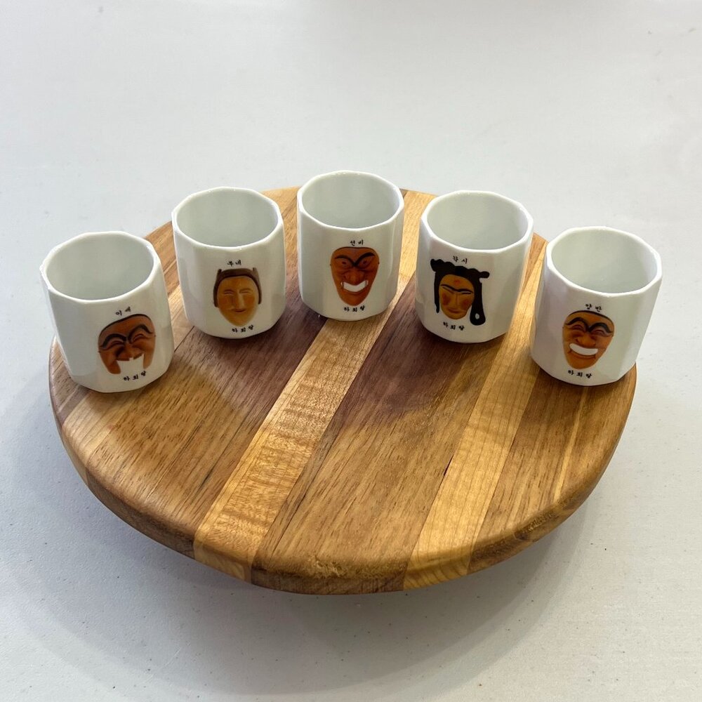 Set of 5 Japanese Hand Made O-Choko Sake Cups!